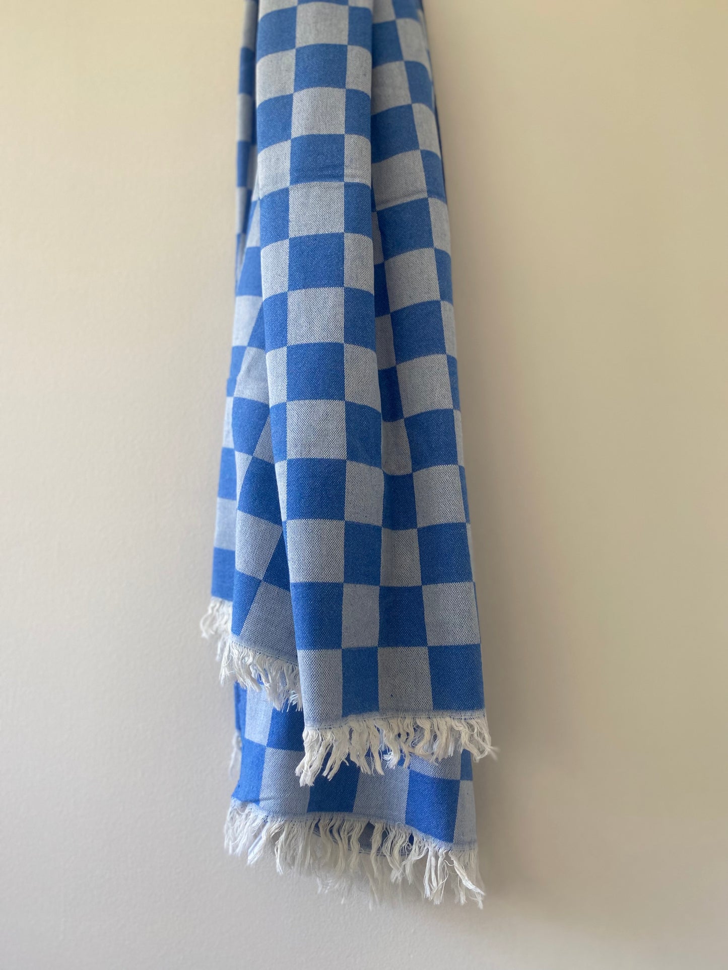 fouta xl • carreaux bleu