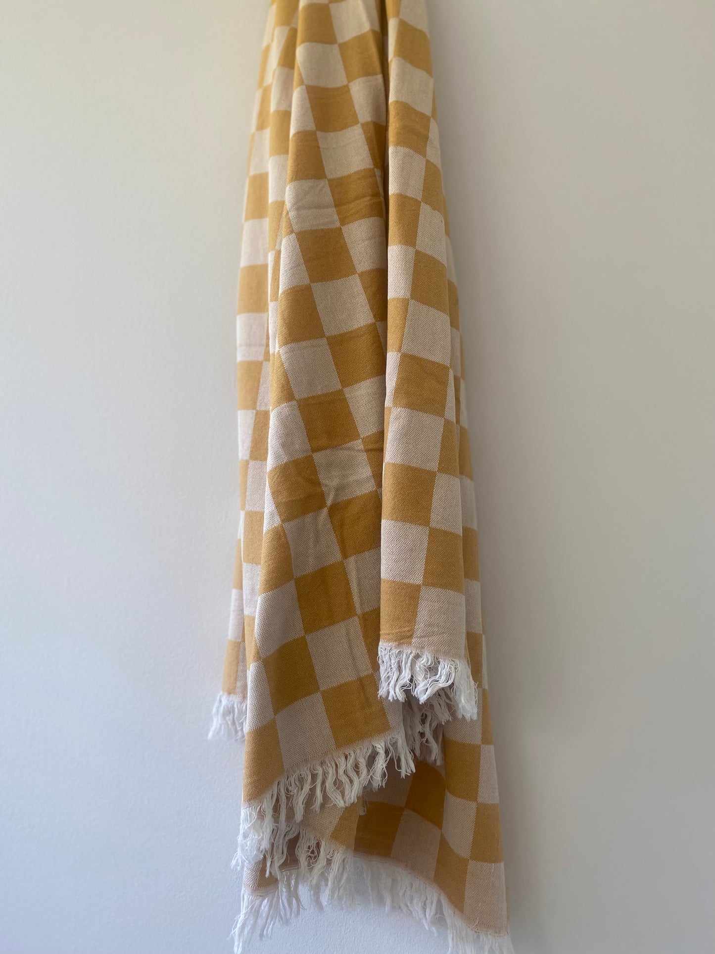 fouta xl • carreaux jaune